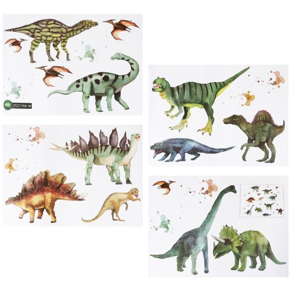 

4pcs animal theme wall decal removable sticker pattern room stickers