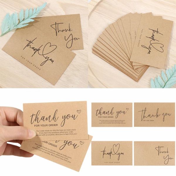

greeting cards 30pcs natural kraft paper thank you for your order card small shop gift decoration home diy materials tools