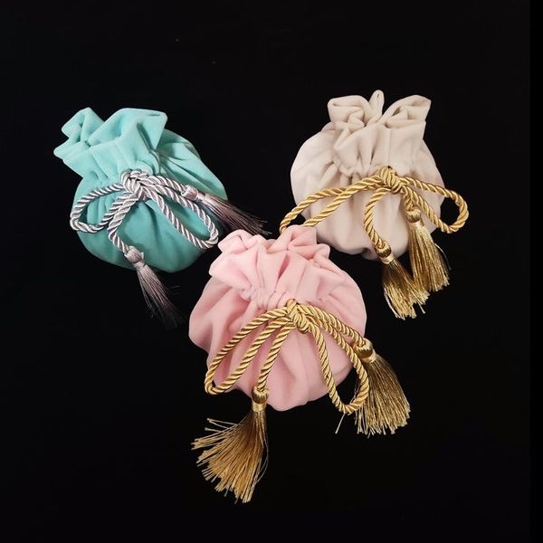 

gift wrap velvet bags with pull the rope wedding favor box decoration candy boxes party supplies