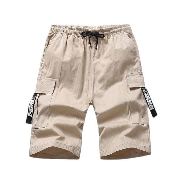 

men's shorts fashion summer breathable 2021 cotton casual men classic clothing male drawstring elastic waist, White;black