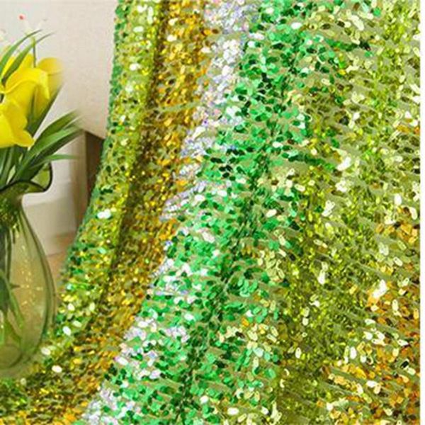 

party decoration 100*130cm four color stitching blink water droplets shape metallic foil net yarn fabric for dessert table reception desk de
