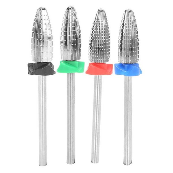 

nail drill bits tungsten steel polishing grinding head manicure tool accessory for machine art equipment, Silver