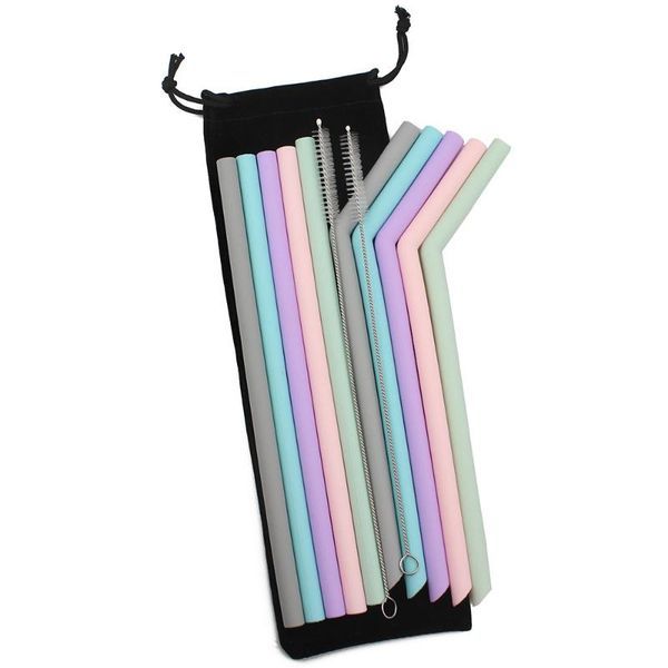 

drinking straws thickness silicone for milk tea party bar accessories 10*25mm
