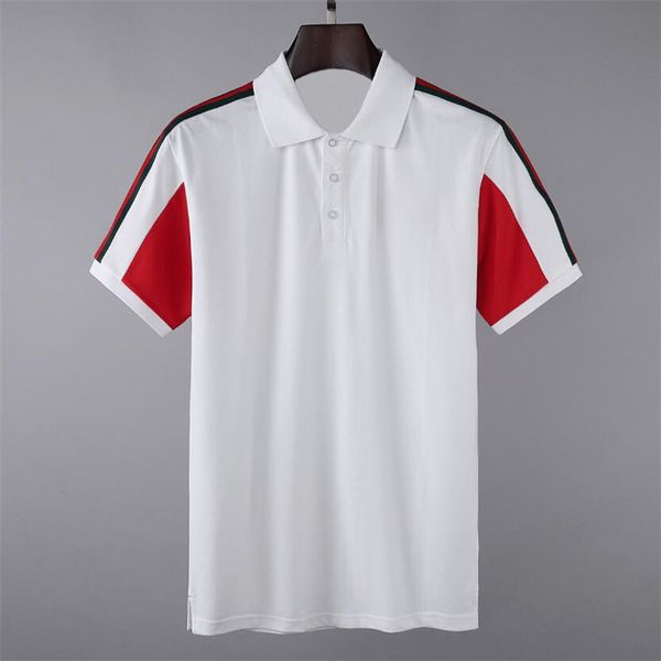 

2021 tee men's polos brand design shirt summer street wear europe fashion men cotton tshirt casual short sleeve #6801, White;black