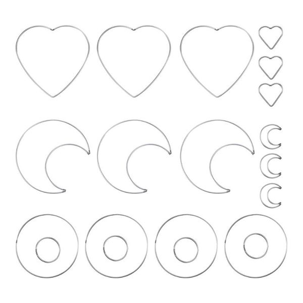 

decorative objects & figurines 20pcs circle moon metal rings dream catcher hoops diy craft dreamcatcher