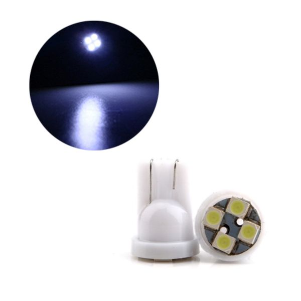 

50pcs/lot white wedge t10 w5w 1210 4smd led car bulbs 168 194 2825 clearance lamps interior reading dome door license plate lights 12v