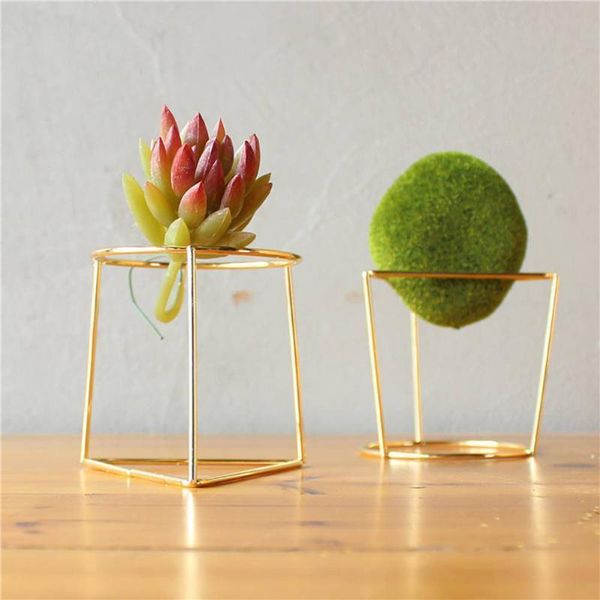 

planters & pots flower pot geometric metal rack plant care display holder stand garden decor vc