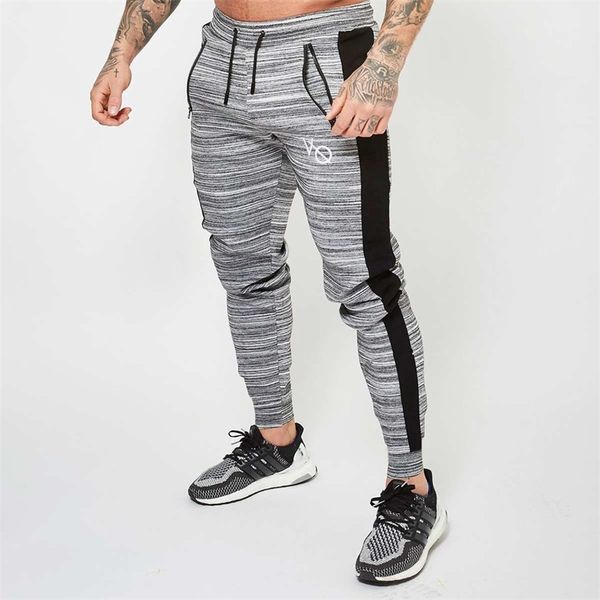 

new sports broken color suit running fitness pants, Black