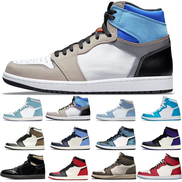

1s 1 new arrive basketball shoes man woman prototype turbo green hyper royal unc dark crimson tint pink glaze chicago cactus jack black gold