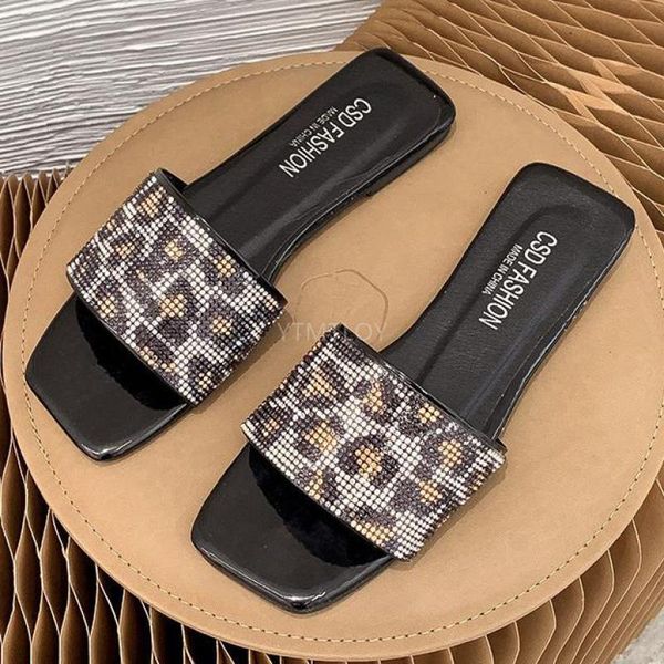 

women bling crystal slippers spring summer beach rome style retro casual shoes outdoor flat heel open toe zapatillas mujer casa, Black