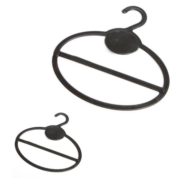 

20x scarf shawl tie holder organizer oval plastic hangers storage black size:13.5cm(length)Ã12.5cm(diameter)Ã13.5cm(heig hooks & rails