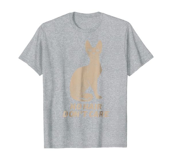 

sphynx cat t-shirt i no hair don't care funny humor gift, White;black