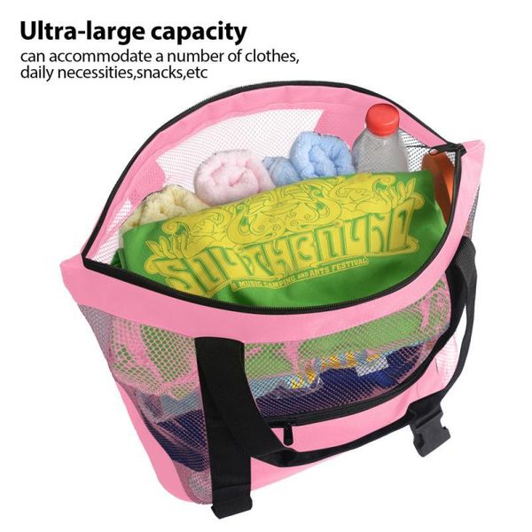 

pool & accessories beach mesh bag children sand away protable kids toys clothes bags toy storage sundries organizers cosmetic makeup