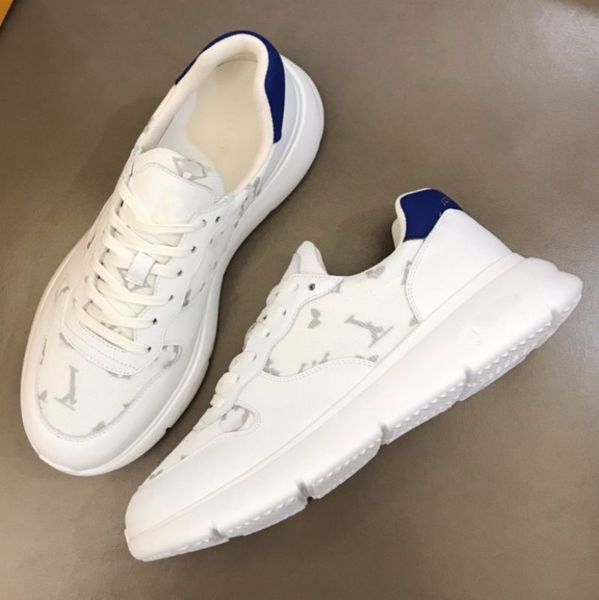 

designer run away shoes men real leather sneakers luxury ruinng shoe flats casual trainers, Black