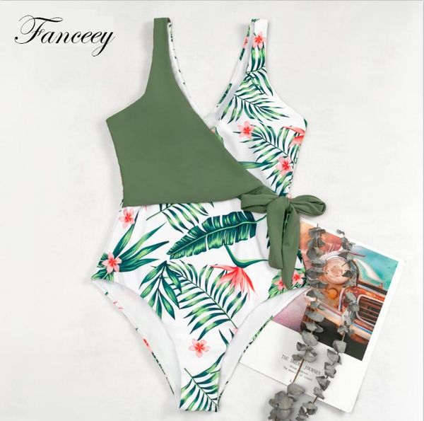 

fanceey one piece swimsuit 2021 swimwear women ruffle monokini push up bathing suit surfing bodysuit beachwear one-piece suits