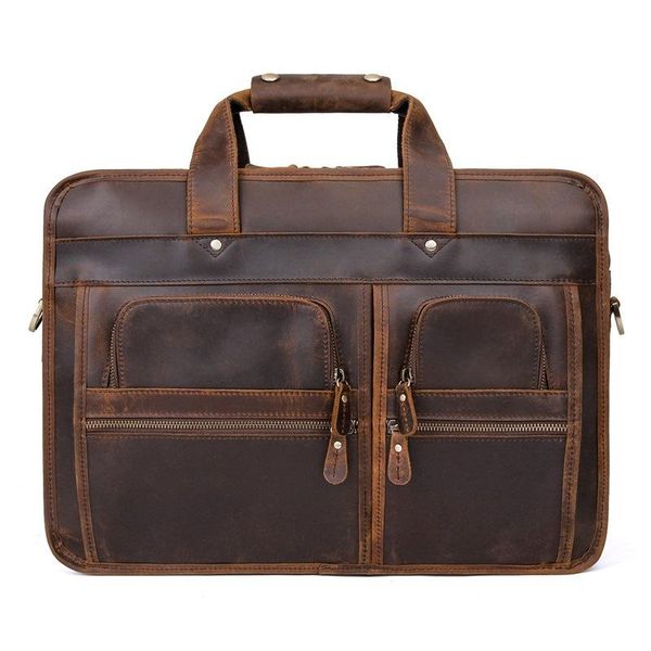 

17" lapbriefcase bags man business vintage travel casual tote hand bag male shoulder crossbody briefcases