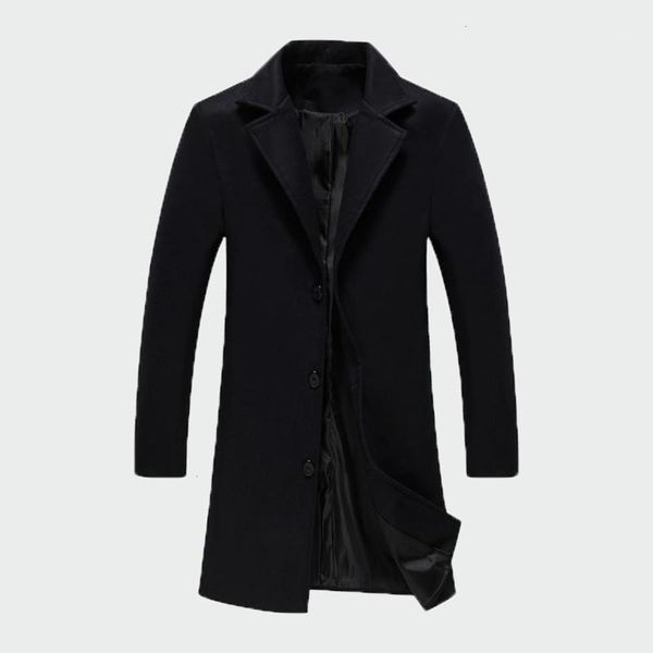 

men's down & parkas winter fashion men single breasted trench jackets male casual slim long causal clothes coats 5xl ml2391 l48c, Black