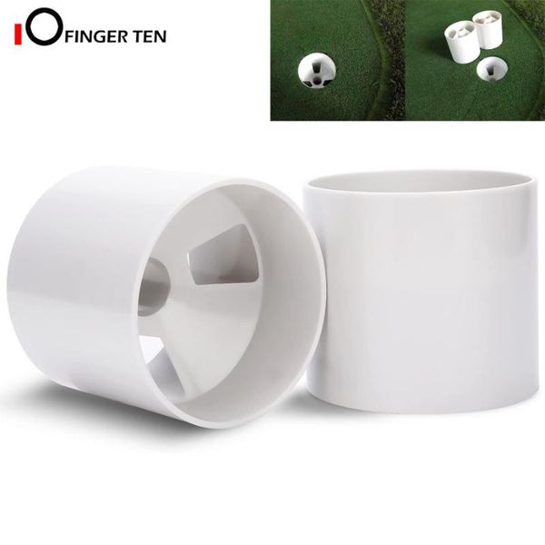 

golf training aids bright white durable plastic hole cup for practice putting green ball socket standard size