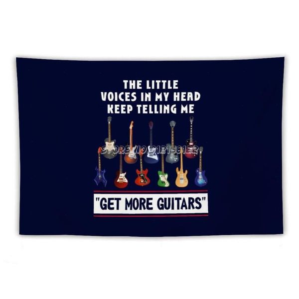 

tapestries the little voices in my head get more guitars fun guitarist tapestry wall hanging background covering home bedroom decor wa
