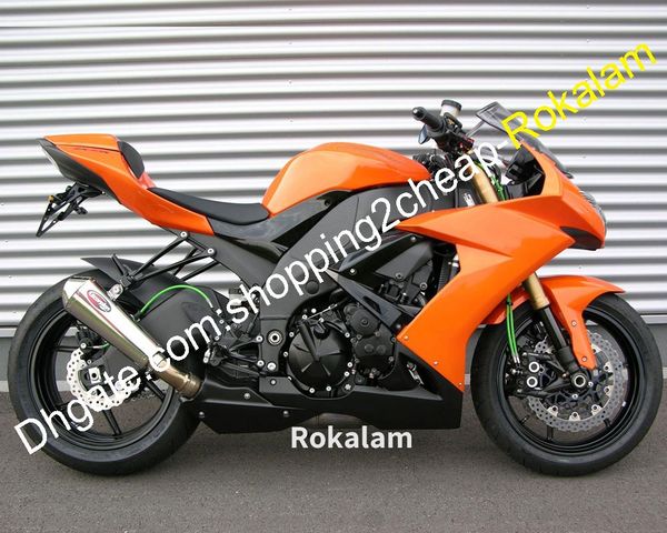 Para Kawasaki Ninja ZX10R ZX-10R ZX 10R Orange Black Sport MoteMarket Kit ABS ABS 2009 2009 2010 (moldagem por injeção)
