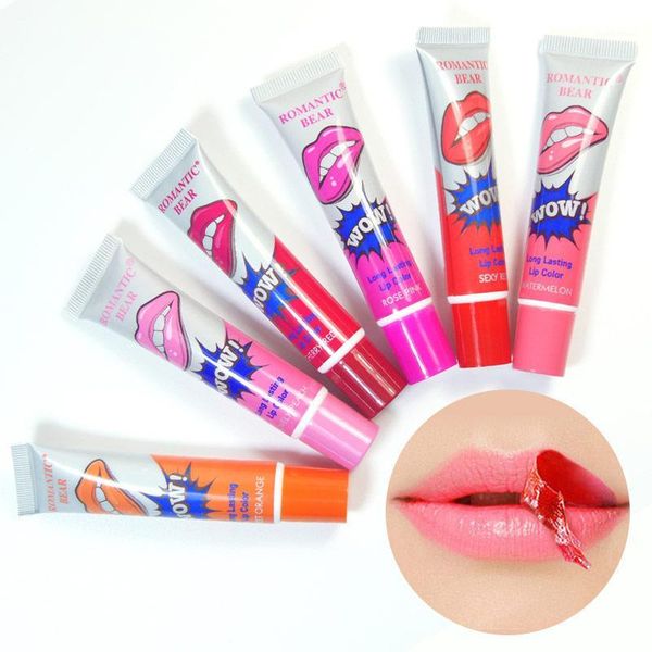 

wholesale 6pcs/ lot lip gloss matte waterproof stick magic color long lasting 6 colors1