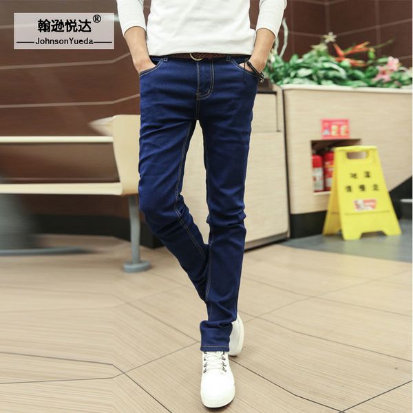 

jeans korean slim fit men's pencil leggings, Blue