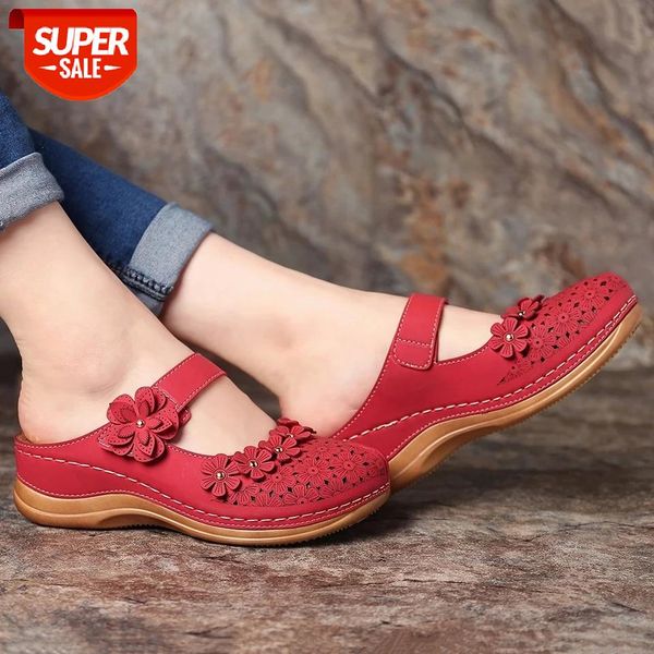 

summer new leisure shoes sports baotou middle heel slope women's sandals slippers velcro antiskid mother #fu1r, Black