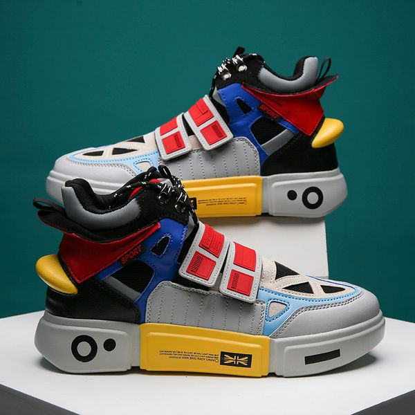 

velcro trending sneakers for men fashion high man casual shoes colorful streetwear designer mens shoes hommes chaussures