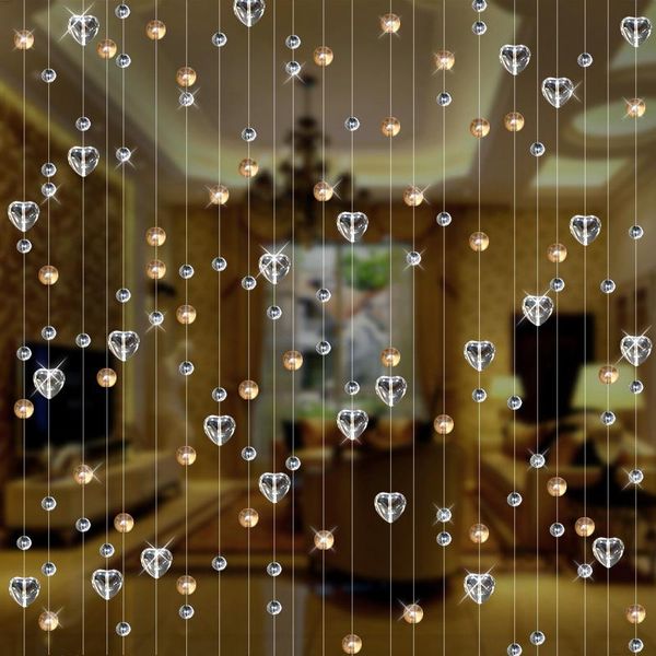 

curtain & drapes 10m love glass bead curtains indoor living room partitions crystal ornaments high-end el decorations door