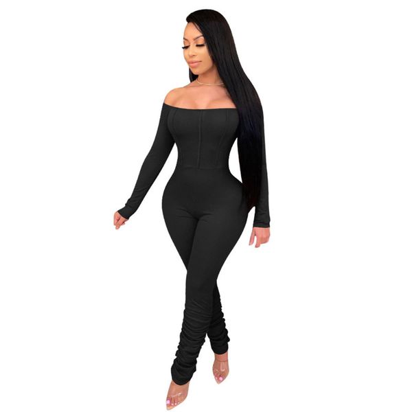 

2021 women's new fashion casual jumpsuit, Black;white