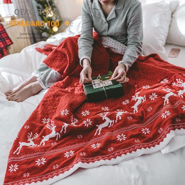 

blankets ursula christmas fawn wool blanket home leisure knitted sofa bedroom napping