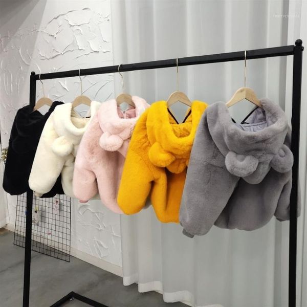 

jackets 2021 autumn winter baby boys and girl clothes warm fur coat faux jacket fashion thickened casual kids outwear g1621, Blue;gray
