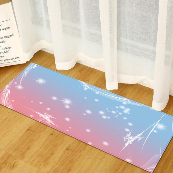 

carpets flannel printed long carpet kitchen strip gradient mat restaurant dining chair foot pad table mats
