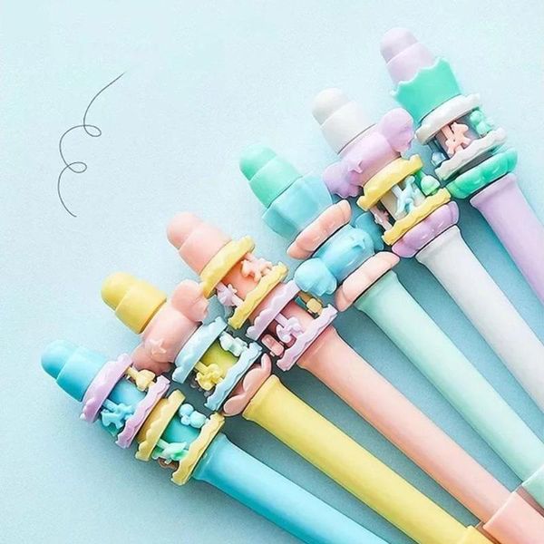 

gel pens 1pc kawaii dream rotary pen lovely morandi stationery neutral relief quick pressure dry supplies x7u9