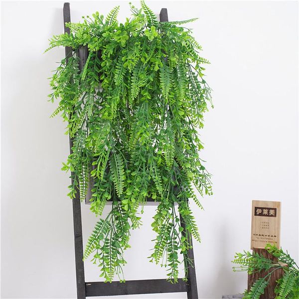 

artificial hanging plants ivy vine fake leaves greeny chain wall home room garden wedding garland outside decoration decorative flowers & wr