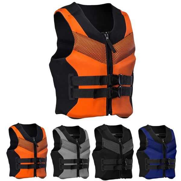 

life vest & buoy l-3xl jacket neoprene buoyancy swimming boating ski surfing survival drifting motorboat water sports