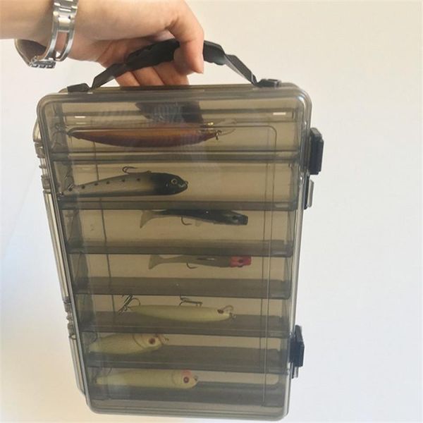 

fishing accessories tackle box bait lure hooks storage case 10-14 compartment tool sorting for pesca s536