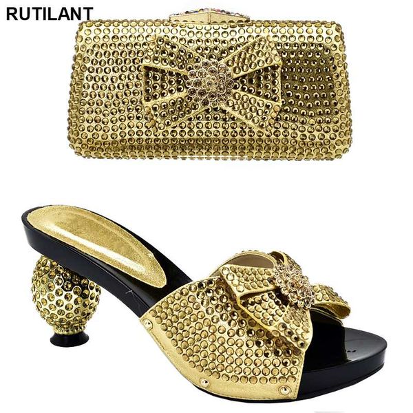 

dress shoes arrival african women and bag set decorated with rhinestone luxury designers slip on for, Black