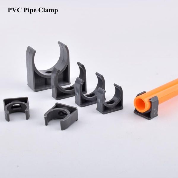 

watering equipments 2~10 pcs 20-50mm pvc pipe clamp aquarium fish tank water supply tube u-type brace retainer garden support fitting