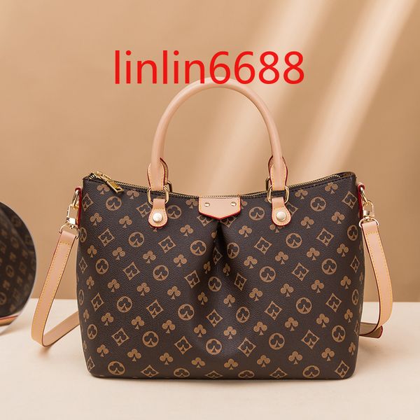

international brand famous brand bag new #533 women's large capacity tote bags with logo printed texture shopping single shoulder diago