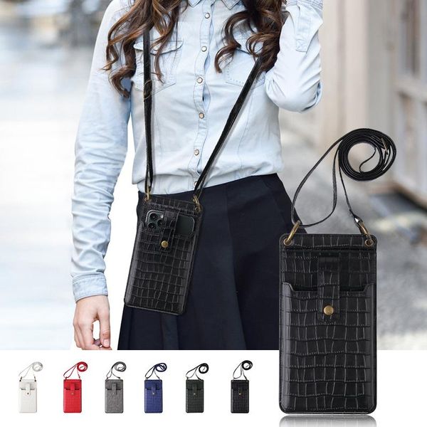 

storage bags sell crossbody sling bag with mirror for women girl mini cell phone shoulder pouch pu leather wallet simple fashion