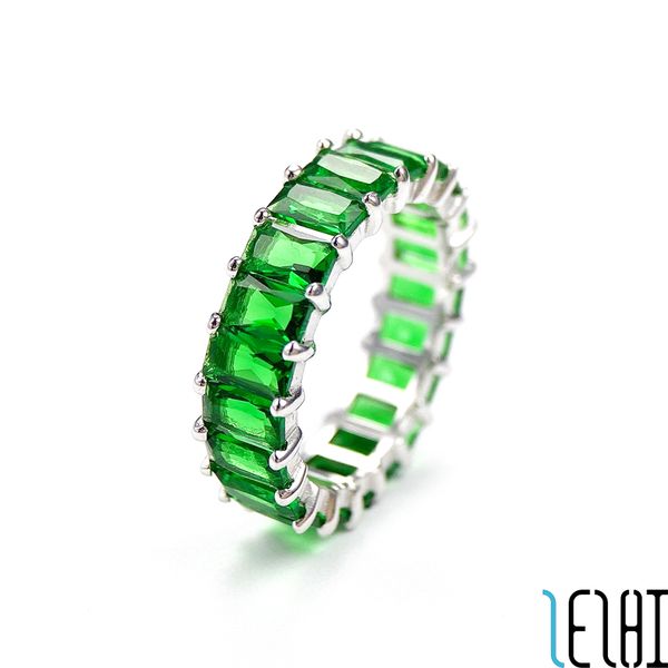 

couple gemstone eternal love iced out wedding ring green diamond s925 sterling silver rings for women personalized engagement promise wed je, Slivery;golden