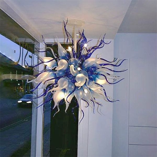 Zeitgenössische Lampen, Kugel-Kronleuchter, 91,4 cm, mundgeblasenes Glas, moderner LED-Kristall-Kronleuchter für Schlafzimmer, Wohnzimmer, Esszimmer, Inneneinrichtung