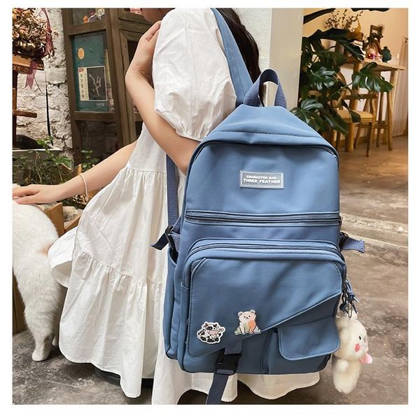 

backpack f3512 - leisure multi-function trend solid color large capacity