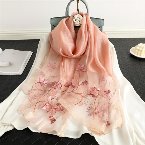 

scarves women silk wool hijab lady pashmina foulard scarf embroidery shawls wraps floral thin bufanda beach stoles headscarf, Blue;gray