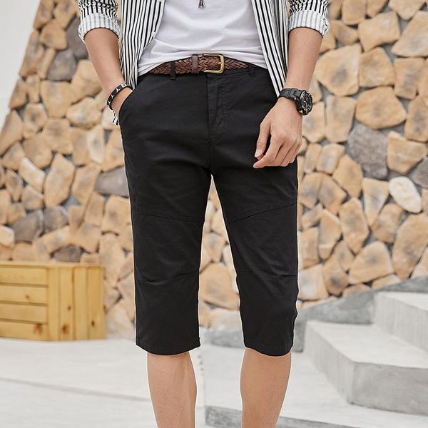 

men's shorts 2021 summer classic capris male brand clothing sports comfortable stretch casual, White;black