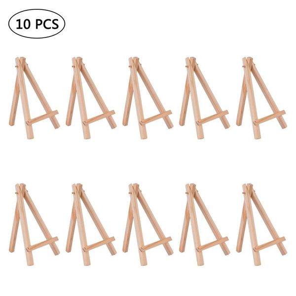 

party decoration 10pcs mini wood easels artist painting triangle table stand menu card display holder for phone weddings parties