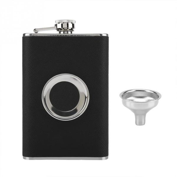 

hip flasks 8 oz s flask with built-in collapsible glass and funnel stainless steel