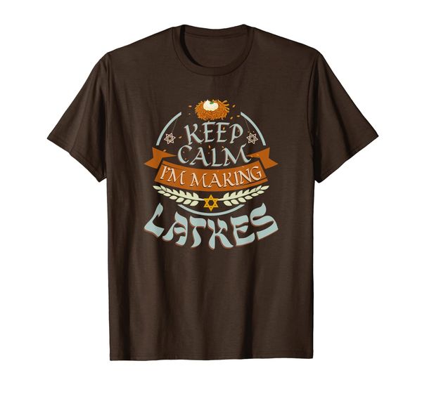 

Keep Calm I'm Making Latkes Funny Hanukkah Gift T Shirt, Mainly pictures