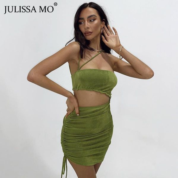 

casual dresses julissa mo drawstring hollow out dress women summer sleeveless strap party fashion club wear female vestidos, Black;gray